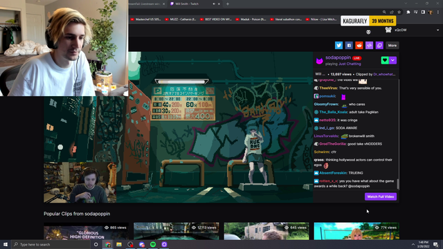 xQc on Gigachad in The Oscars