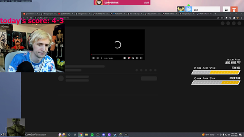 xQc tunes in to a LoL player livestream