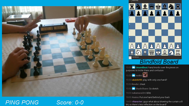 over the board bullet chess is such an elegant game (Hans vs Penguingm1)