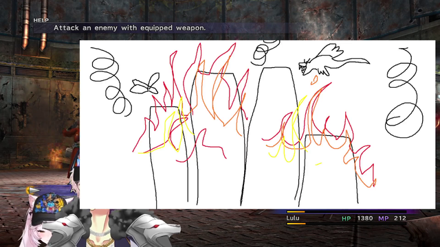Nyanners attempted to draw a FFX scene from memory