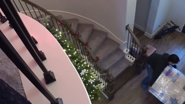 Esfand rolling a 20,000$ PC up the stairs 4Head