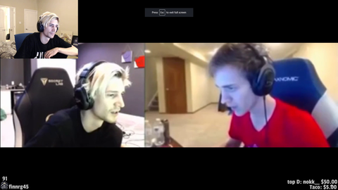 xQc vs. Ninja right now