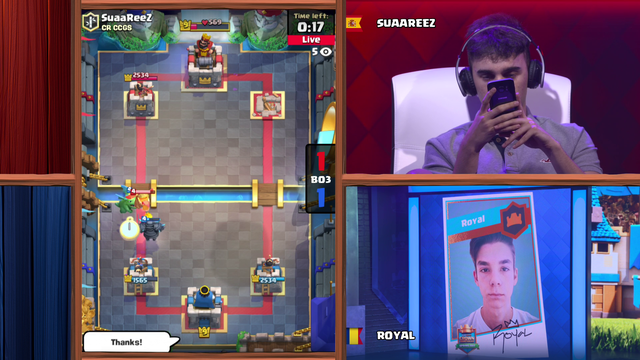 Mobile game tournament BM gets to opponent.