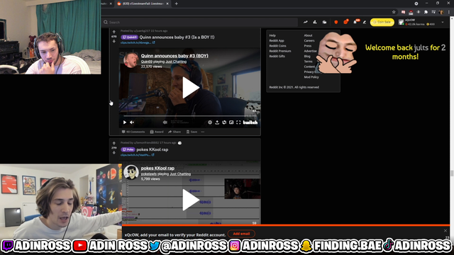 Adin Ross loves WQC/XQC