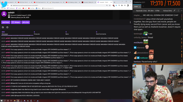 Chatter wants Hasan to grieve harder