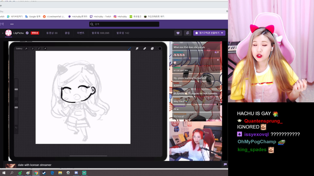 Korean Streamer & LilyPichu stream summed up in one clip