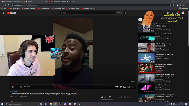 Aww Mustard to xQcOW