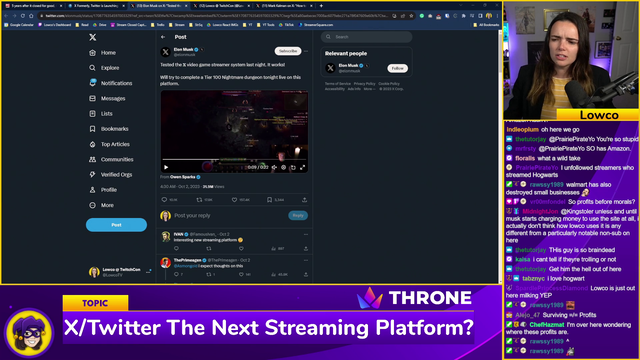 Streamer goes off on viewers for saying she supports Neo-Nazism by being on Twitter