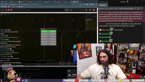 Hasan says that Destiny and his fanbase has made his life a living hell