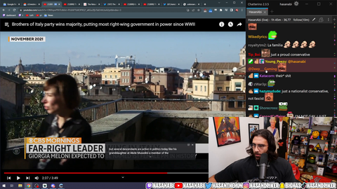 Hasan is racist towards Italians lmao.