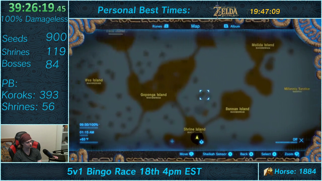 Speedrunner loses a Breath of the Wild 100% damageless run 39 hours in at the last shrine.