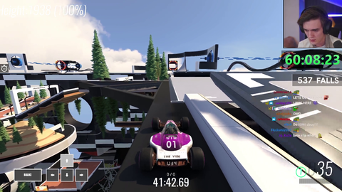 After 60 hours, Wirtual finally finishes the Trackmania tower map
