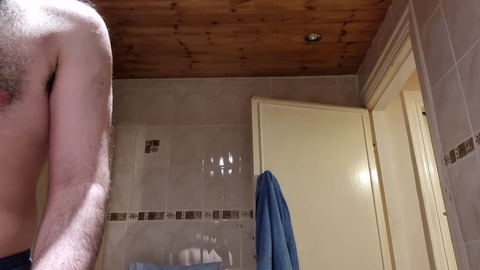 Sliker shaving his beard