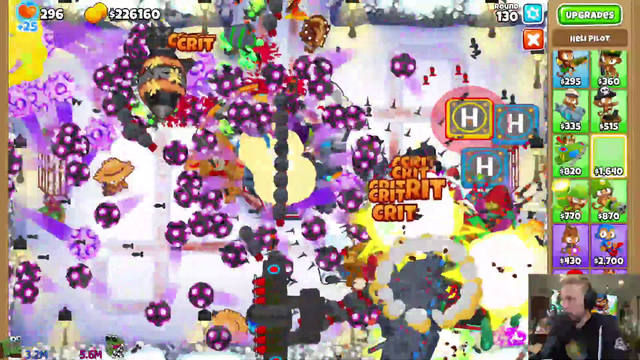 quin is absolutely losing it at bloons