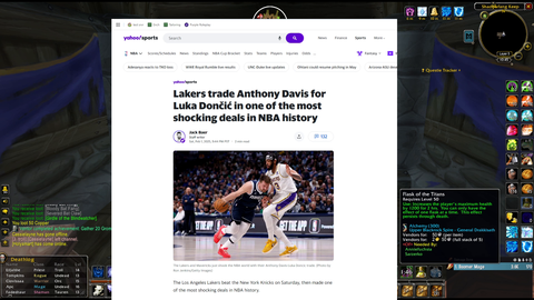 Streamer explains the NBA news to WoW viewers