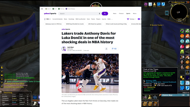 Streamer explains the NBA news to WoW viewers