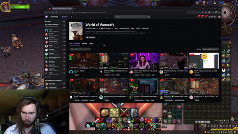 Twitch not showing Asmongold in the discovery