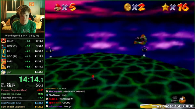 Green Suigi gets a new 16 star WR, breaking 14:3X, only days after getting a new 1 star WR