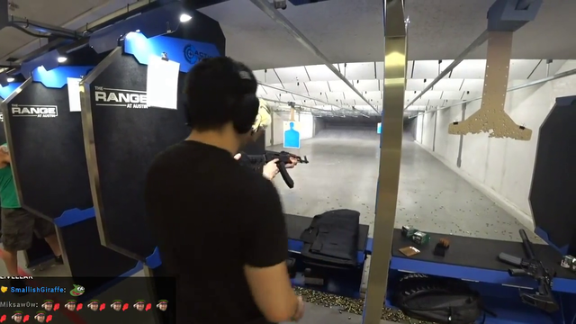 XQC shoots a gun