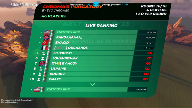 Lirik's choke of the day