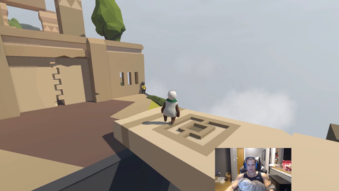 (300 IQ) Tyler uses Greek's head as a trampoline to skip part of a level