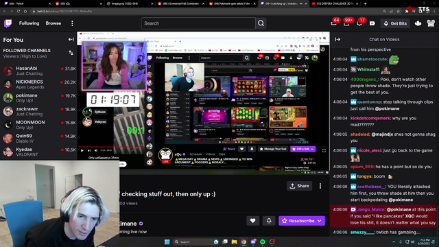 Poki explains that Twitch doesn't promote the same kind of gambling and xQc isn't happy with that take