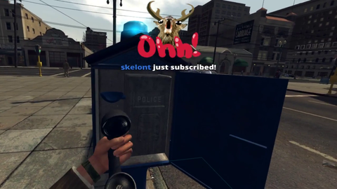Buck tries to use a phone in VR