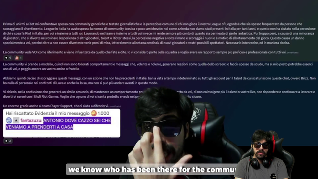 The most important streamer in Italy (as of now) of League of Legends gets all his accounts banned with a public statement released by RiotItaly after criticizing the state of Riot Games for years (video link in description)