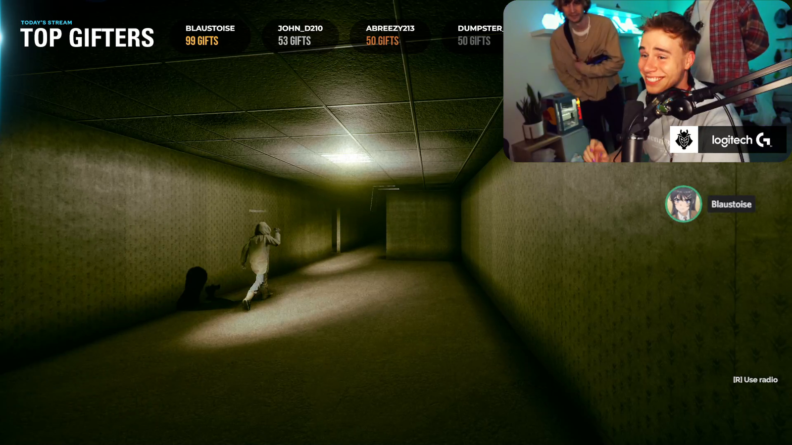 The goblin enter Blaustoise room on stream