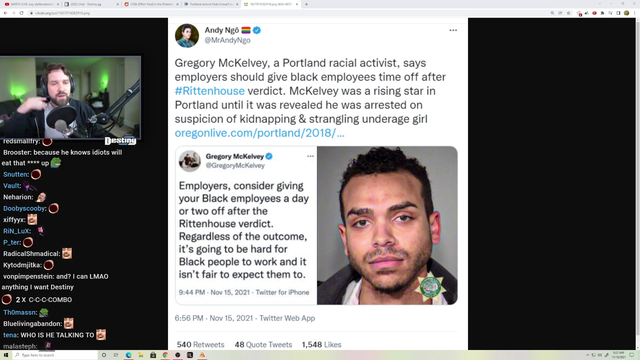 Destiny Calls Out His Fans for Overreacting to Drama