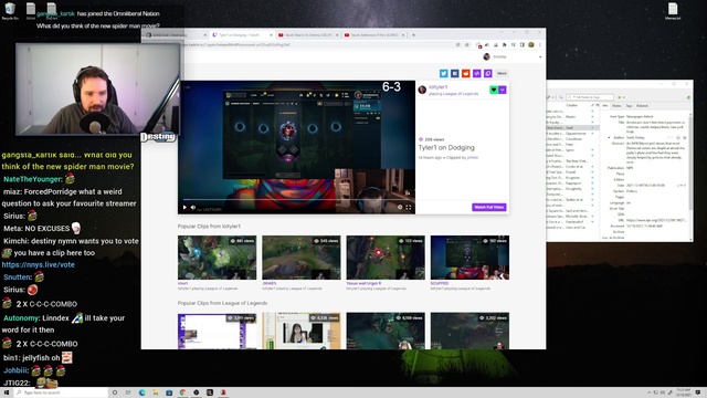 Destiny recalls a story about Tyler1
