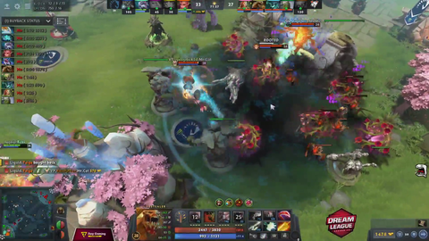 A Dota 2 team essentially 2v5'd a win in the most bonkers fucking lategame situation