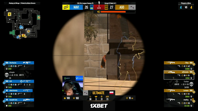 The most intense round of CS to send it to 5th overtime