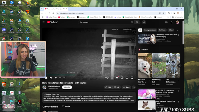 ItsSky realizes foxes don't sound as cute as she thinks