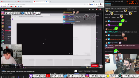 Hasan inadvertently rolls Ricegum