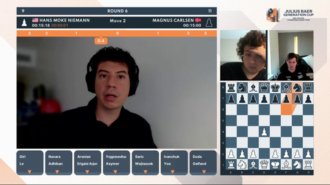 Champions Chess Tour: Magnus resigned a game against Hans