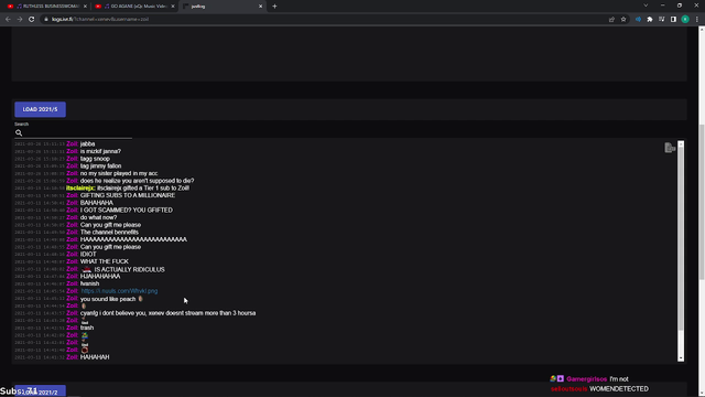 Zoil being down bad in another streamers chat
