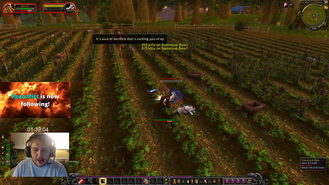 After new WoW patch, this streamer is killing boars from level 1 to 60 just like in South Park.