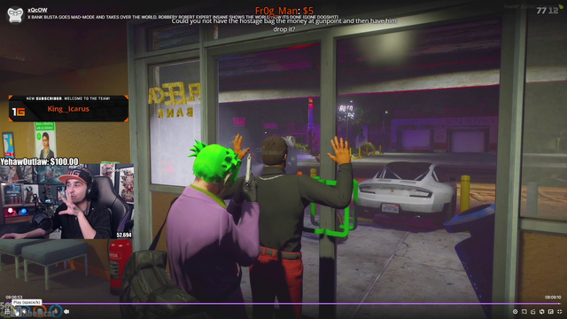 summit1g - Summit1G reacts to X being shot at in a one man robbery