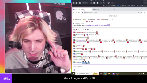 xQc sings his outro song