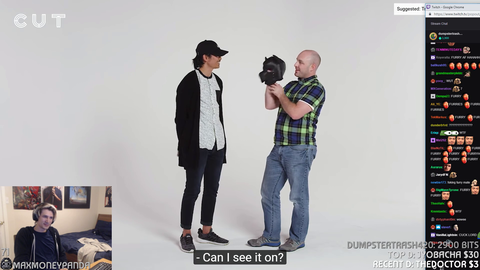 xQc reacts to an IRL furry