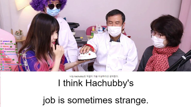 Hachubby interrogates her parents