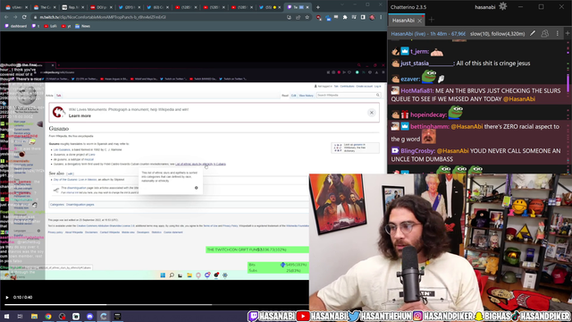 Hasan doubling down on the G slur