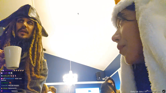 Jinny meets Jack Sparrow in Lapland