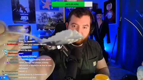 Twitch streamer eats corn starch after watching Freaky Eaters