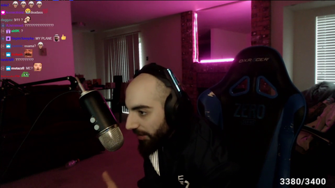 roommate walks in sliker while doing a motivational speech
