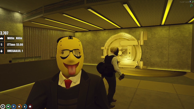 Ming's selfie of X blowing up the lower vault