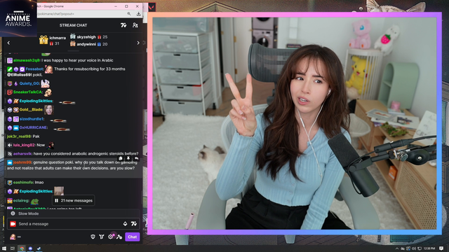 Pokimane going off on a viewer about gambling