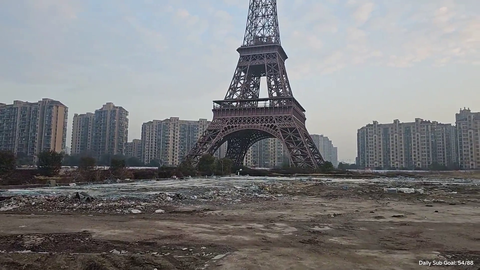 Me: Mom, can I please have the Eiffel Tower? Mom: No, we have the Eiffel Tower at home. The Eiffel Tower at home: