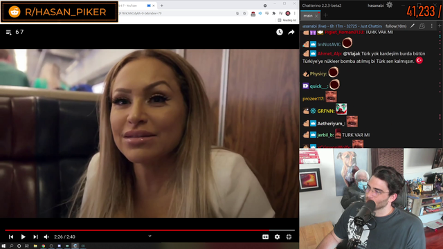 Hasan discovers "TÜRK VAR MI" (ANY TURKS?) is banned in Amouranth's chat to stop turkish coomers from talking because porn is banned in Turkey